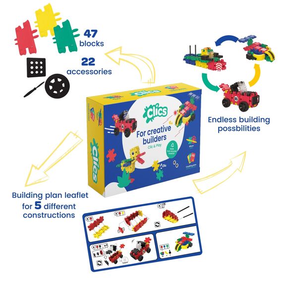 Set costruzioni: CLICS 69 pezzi